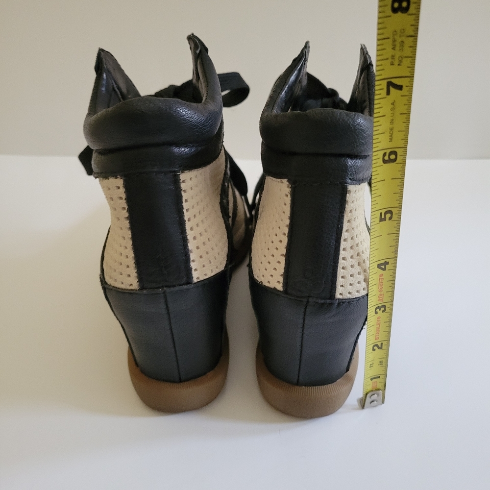 Women's leather platform shoes - Picture 5 of 11